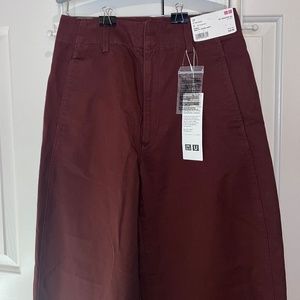 NWT Dark red wide leg pants